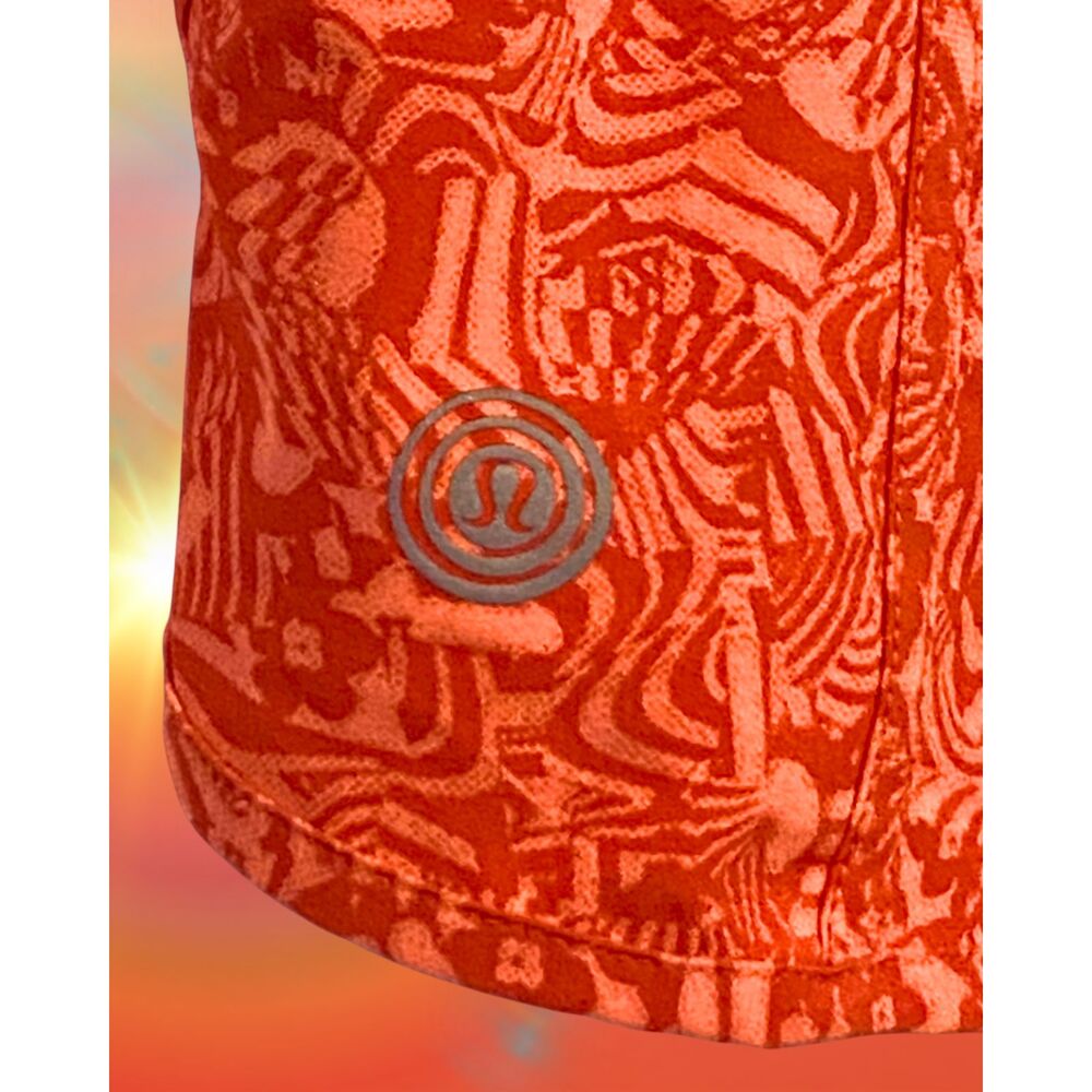 Rare Lululemon SeaWheeze 2017 Tracker Shorts SW Chop Chop Grapefruit Size 6 - Picture 4 of 5